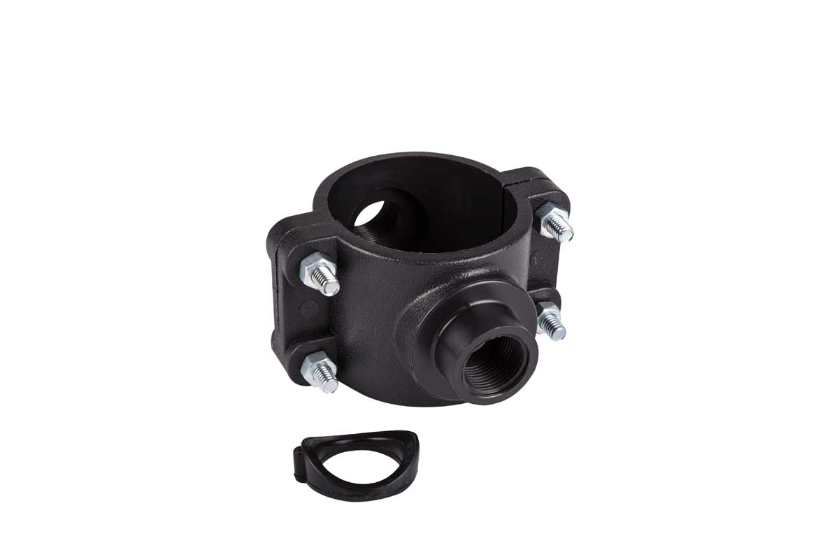 Double Outlet Bolted Clamp Saddle with Locked Gasket